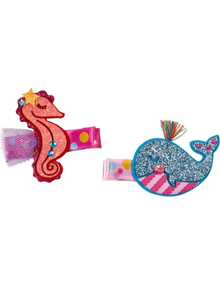 Haarclips Walvis + zeepaardje