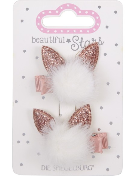 Haarclip pom pom Kat