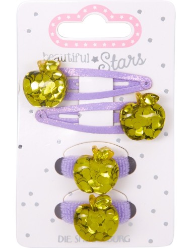 Haarclip + elestiek Appel