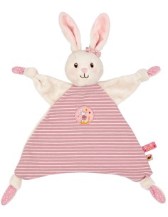 Knuffeldoek konijntje - roze