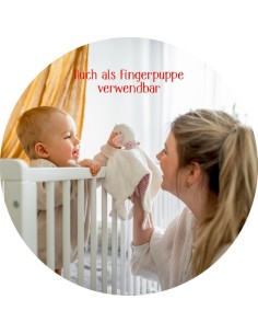 Knuffeldoek gansje - roze 2