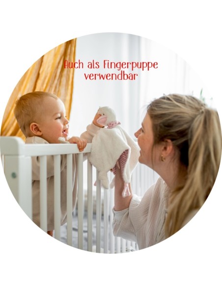 Knuffeldoek gansje - roze