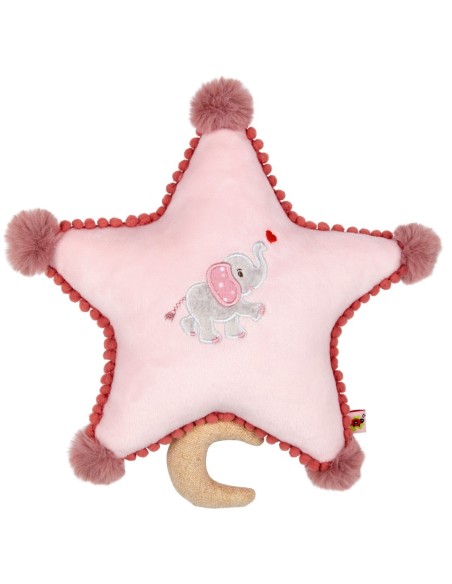 Muziekknuffel ster - roze