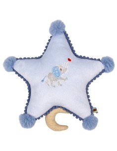 Muziekknuffel ster - blauw
