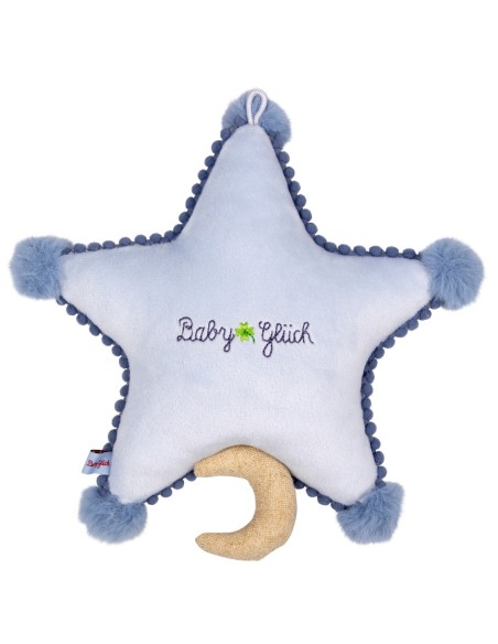 Muziekknuffel ster - blauw