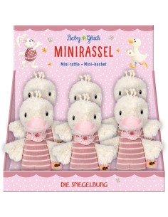Mini rammelaar gansje - roze 2