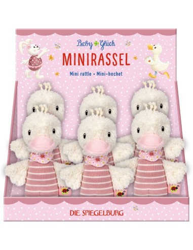 Mini rammelaar gansje - roze
