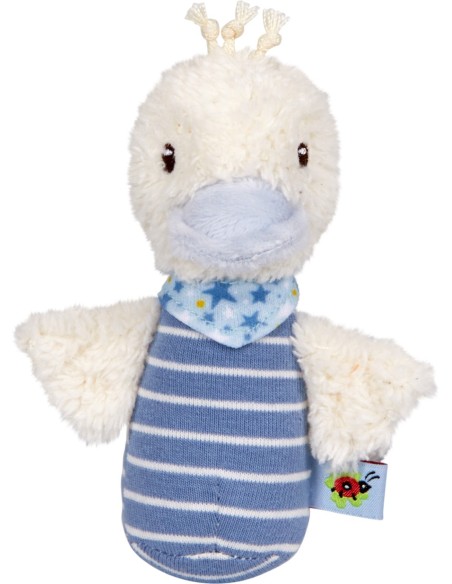 Mini rammelaar gansje - blauw