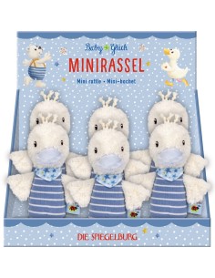 Mini rammelaar gansje - blauw 2