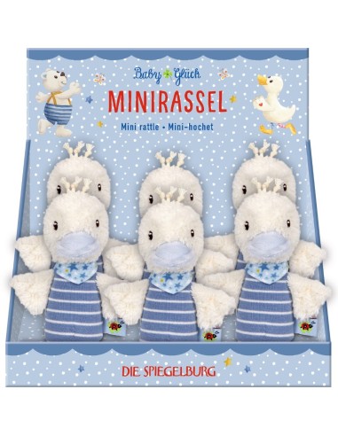 Mini rammelaar gansje - blauw