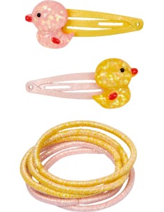 Haarclip en elastiek eendjes 2