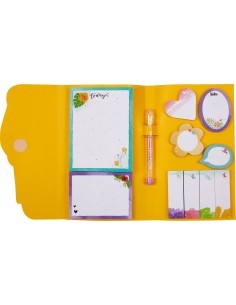 Plaknotities met mini gelpen