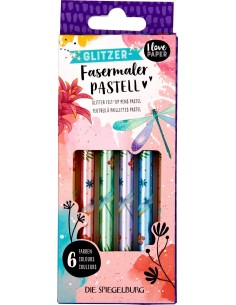 Glitter viltstiften pastel