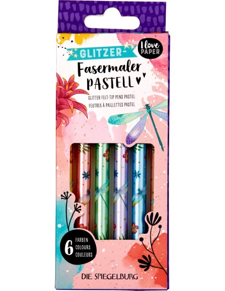 Glitter viltstiften pastel