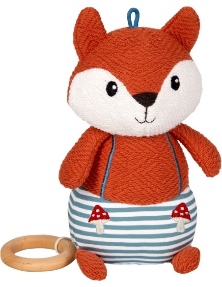 Toonbankdisplay gevuld met 28 knuffels vos en ree