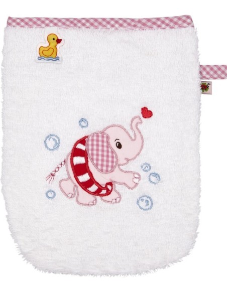 Washandje olifant, roze