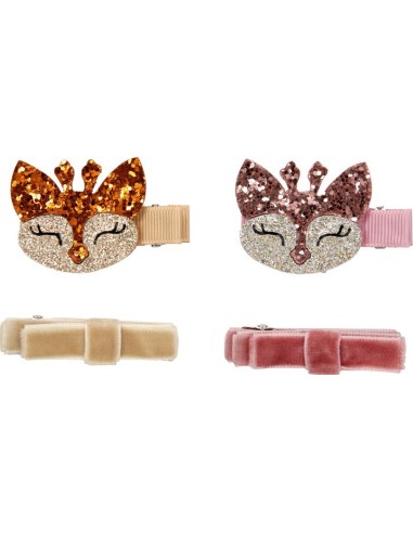 Haarclips glitter hertje en strik