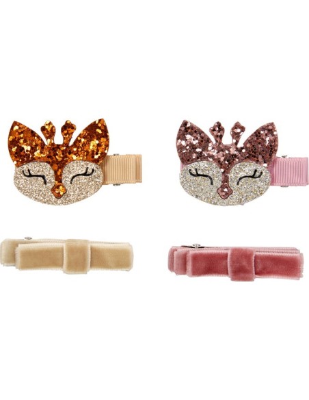 Haarclips glitter hertje en strik