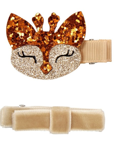 Haarclips glitter hertje en strik