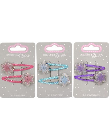 Haarclips ijsbloem