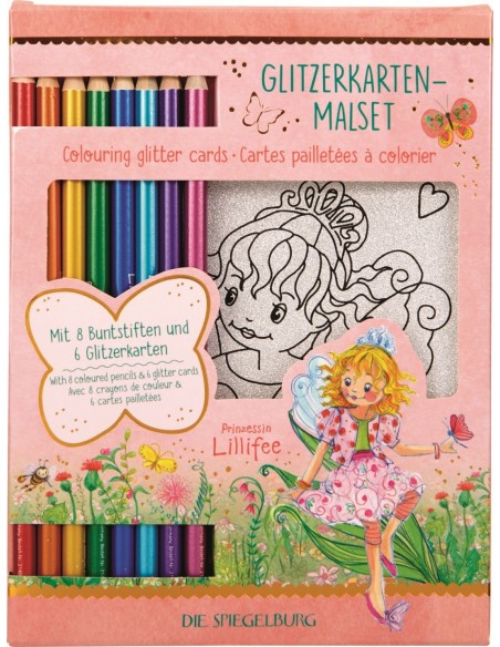 Glitterkaarten inkleuren