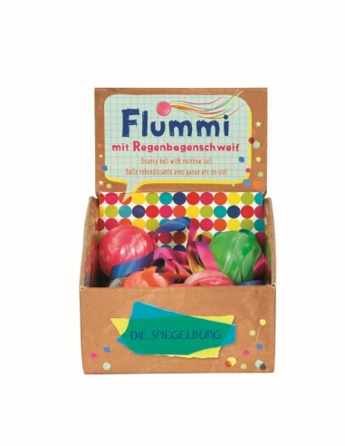 Stuiterbal met regenboogstaart