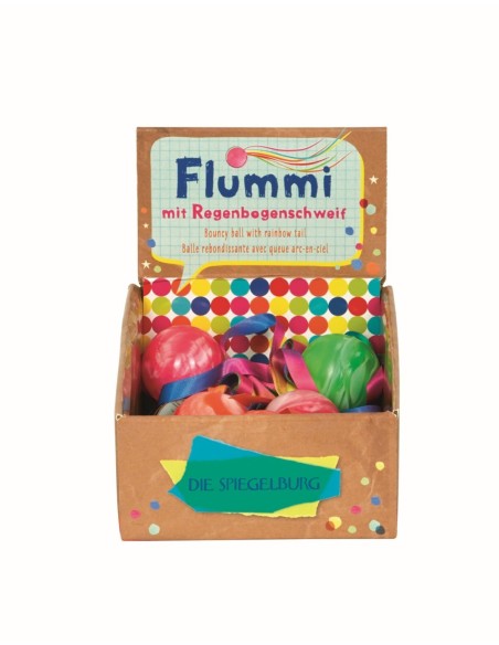 Stuiterbal met regenboogstaart