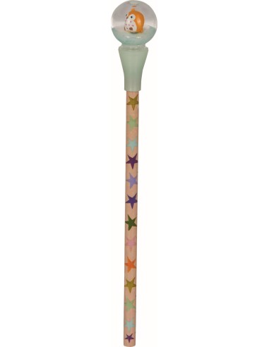 Potlood met sneeuwboltopper