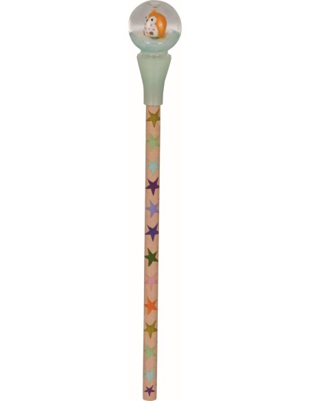 Potlood met sneeuwboltopper