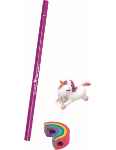 Potlood met puntenslijper & gum 2