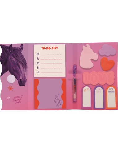 Plaknotities met mini-gelpen