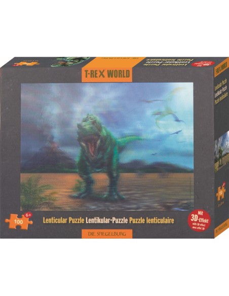 Lenticulaire puzzel T-Rex (100 stukjes)