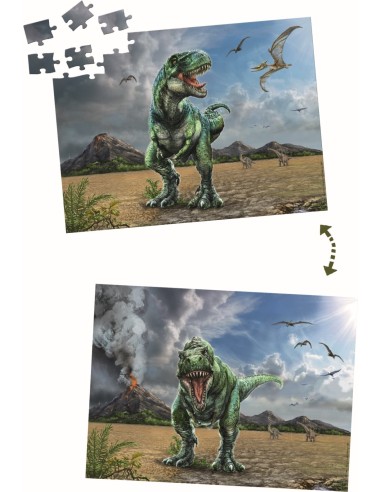 Lenticulaire puzzel T-Rex (100 stukjes)