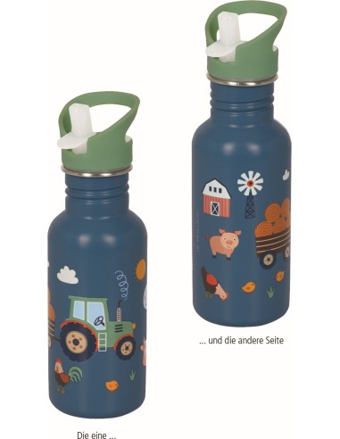 RVS fles Traktor Ed.2 (0,5 l)