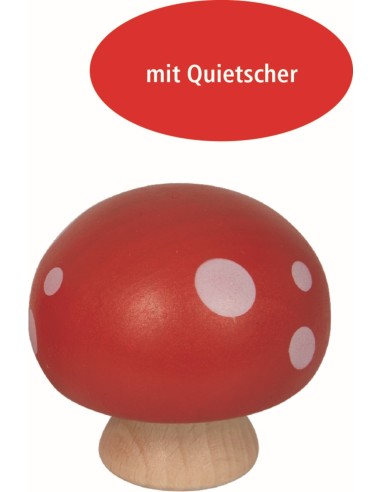 Houten paddenstoel met pieper