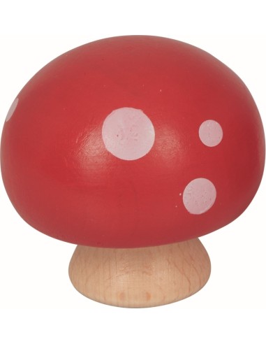 Houten paddenstoel met pieper