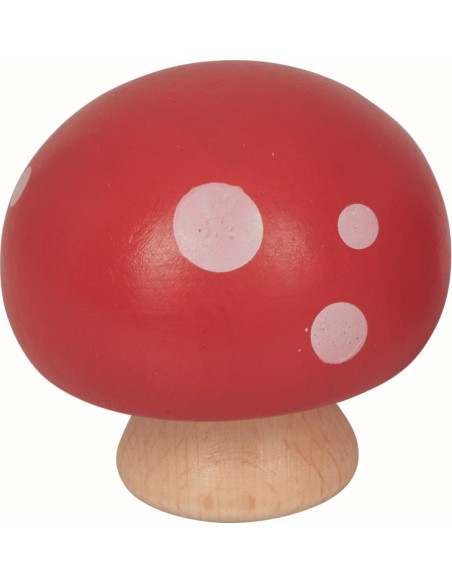 Houten paddenstoel met pieper