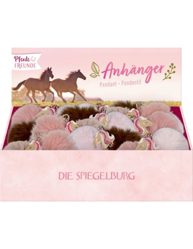 Sleutelhanger Pompom Pferdefreunde
