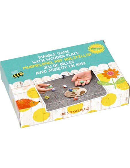 Knikkerspel met houten bord