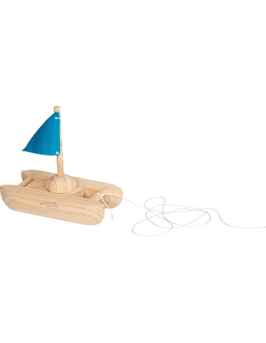 Snijset houten boot