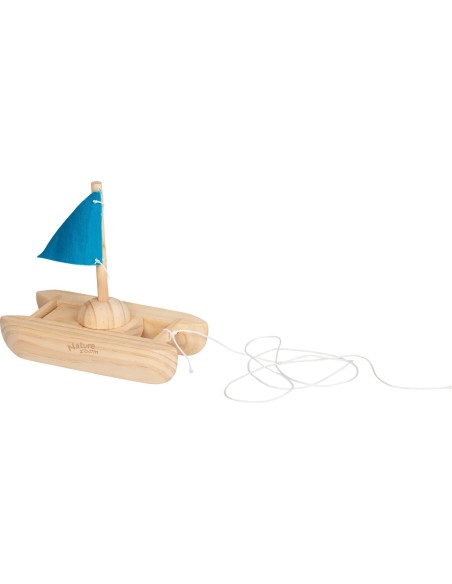 Snijset houten boot