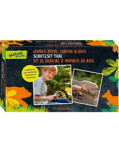 Snijset houten dieren