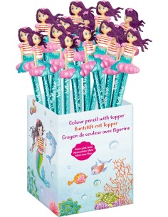 Neon roze potlood met figuurtje