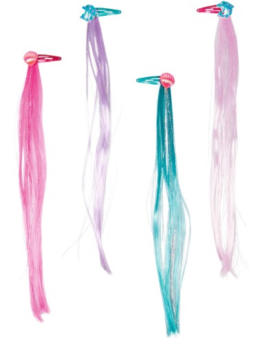 Haarclips met glitterstrengen