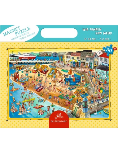 Magneet puzzel aan zee