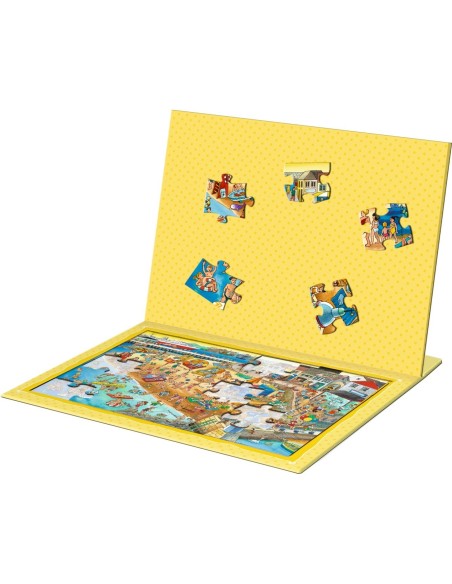 Magneet puzzel aan zee