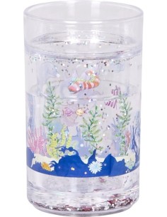 Glitterbeker met zwevende deeltjes 2