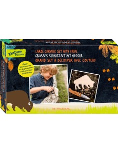 Grote snijset met mes