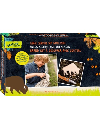 Grote snijset met mes