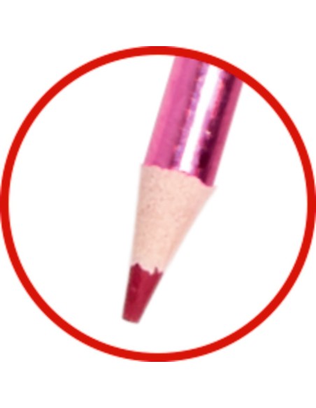 Neon roze potlood met figuurtje